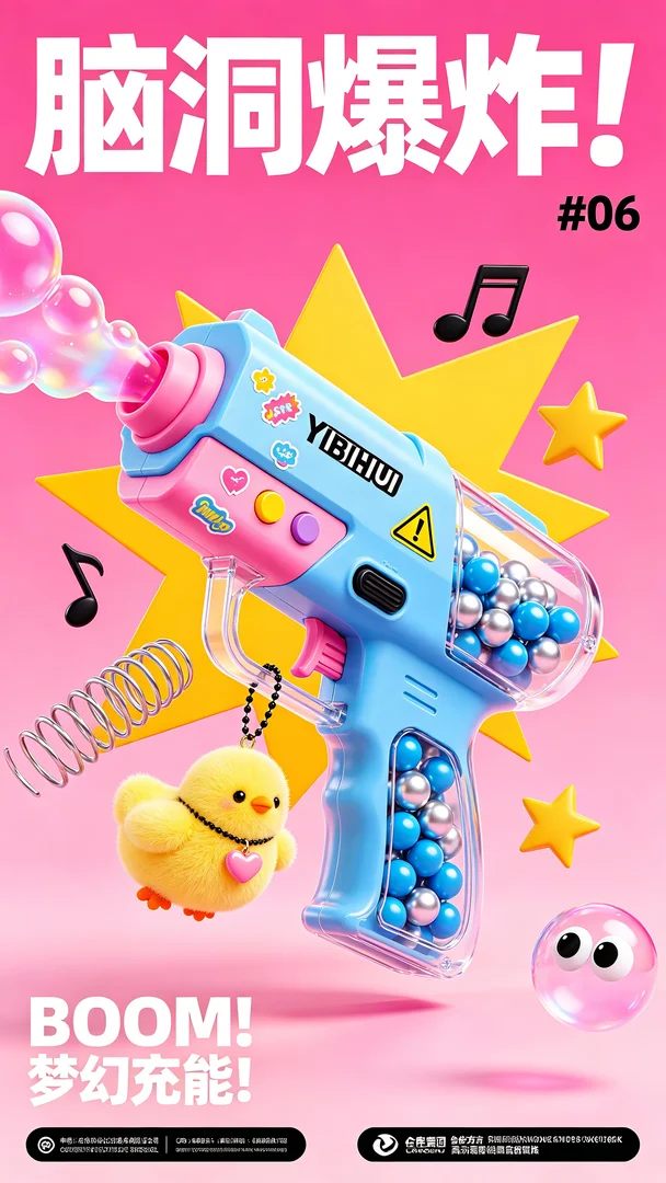 Colourful toy design reference