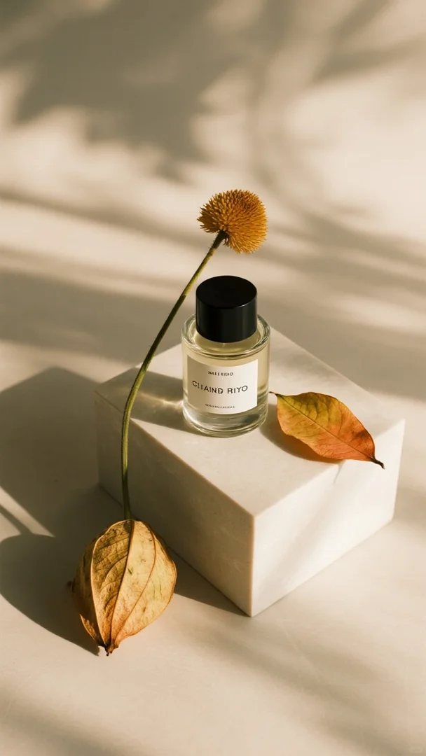 Perfume with botanical shadows